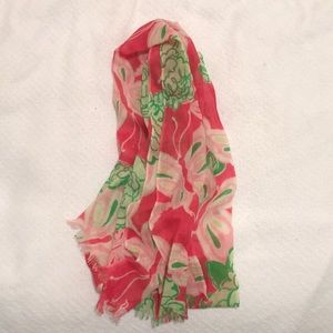 Lilly Pulitzer Scarf - Butterfly + Floral Pattern